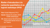 Atelier d'introduction à la recherche quantitative et au logiciel statistique SPSS