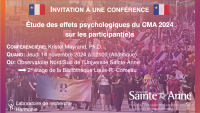 Conférence – Études des effets psychologiques du CMA 2024 sur les participant(e)s