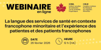 Webinaire : La langue des services de sant&eacute; en contexte francophone minoritaire