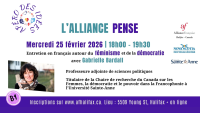 L&rsquo;Alliance Fran&ccedil;aise pr&eacute;sente un entretien avec Gabrielle Bardall sur le f&eacute;minisme et d&eacute;mocratie