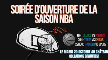 Soir&eacute;e d'ouverture de la saison NBA