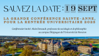 La Grande conférence Sainte-Anne, pour la rentrée universitaire 2025