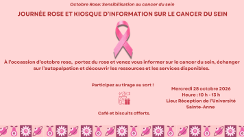 Journ&eacute;e rose et kiosque d&rsquo;information sur le cancer du sein