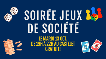 Soir&eacute;e jeux de soci&eacute;t&eacute;