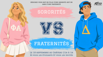Soir&eacute;e Sororit&eacute;s vs les Fraternit&eacute;s